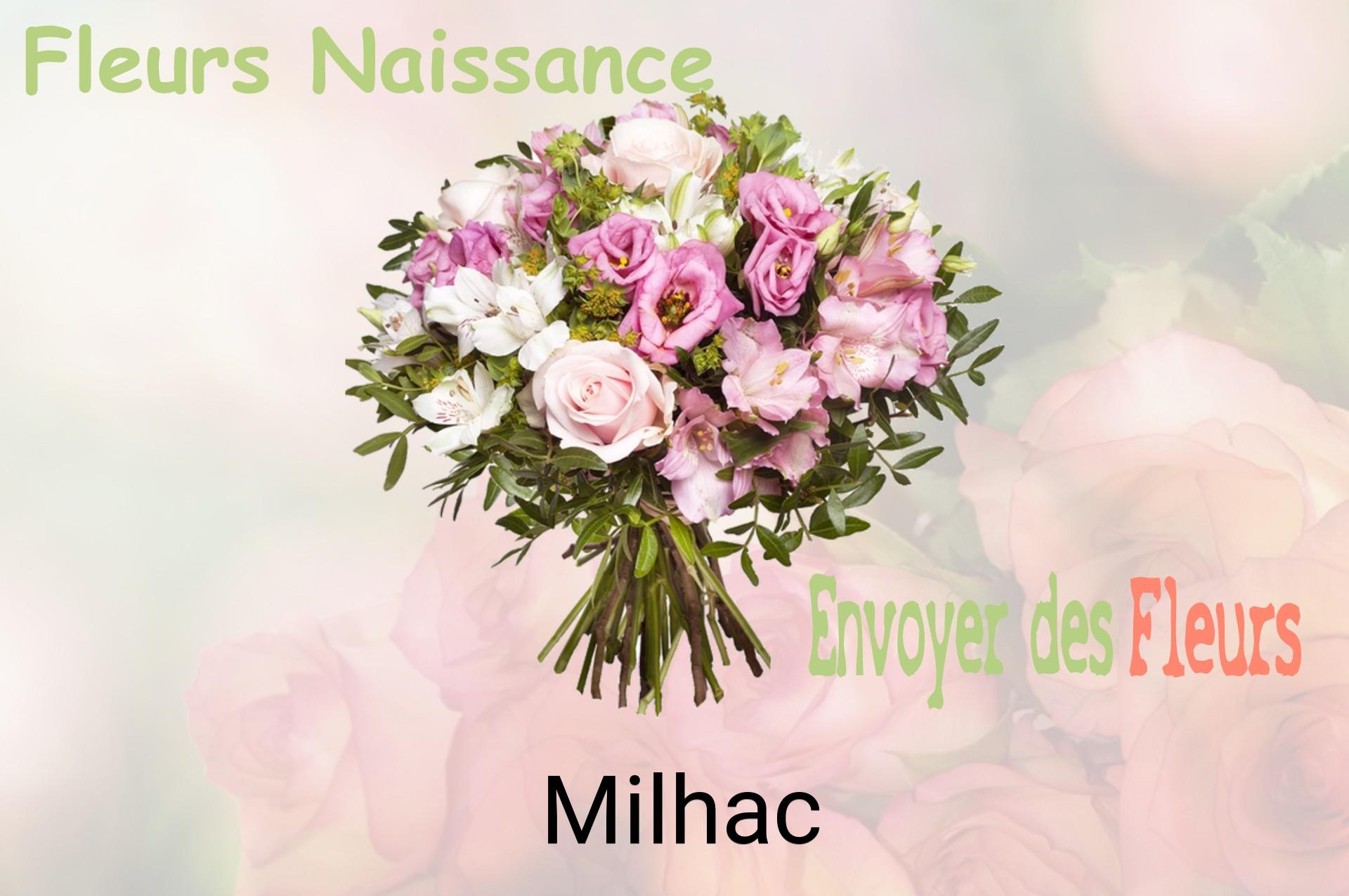 Bouquet de fleurs de naissance livré à Milhac